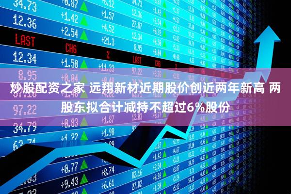 炒股配资之家 远翔新材近期股价创近两年新高 两股东拟合计减持不超过6%股份