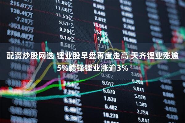 配资炒股网选 锂业股早盘再度走高 天齐锂业涨逾5%赣锋锂业涨逾3%